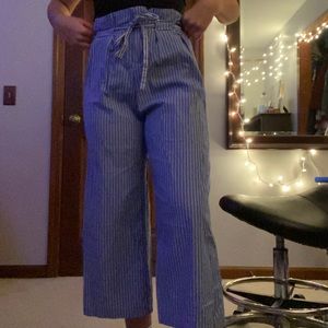 Blue Striped Pants